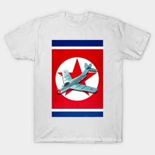 MIG15 on the North Korean Flag T-Shirt